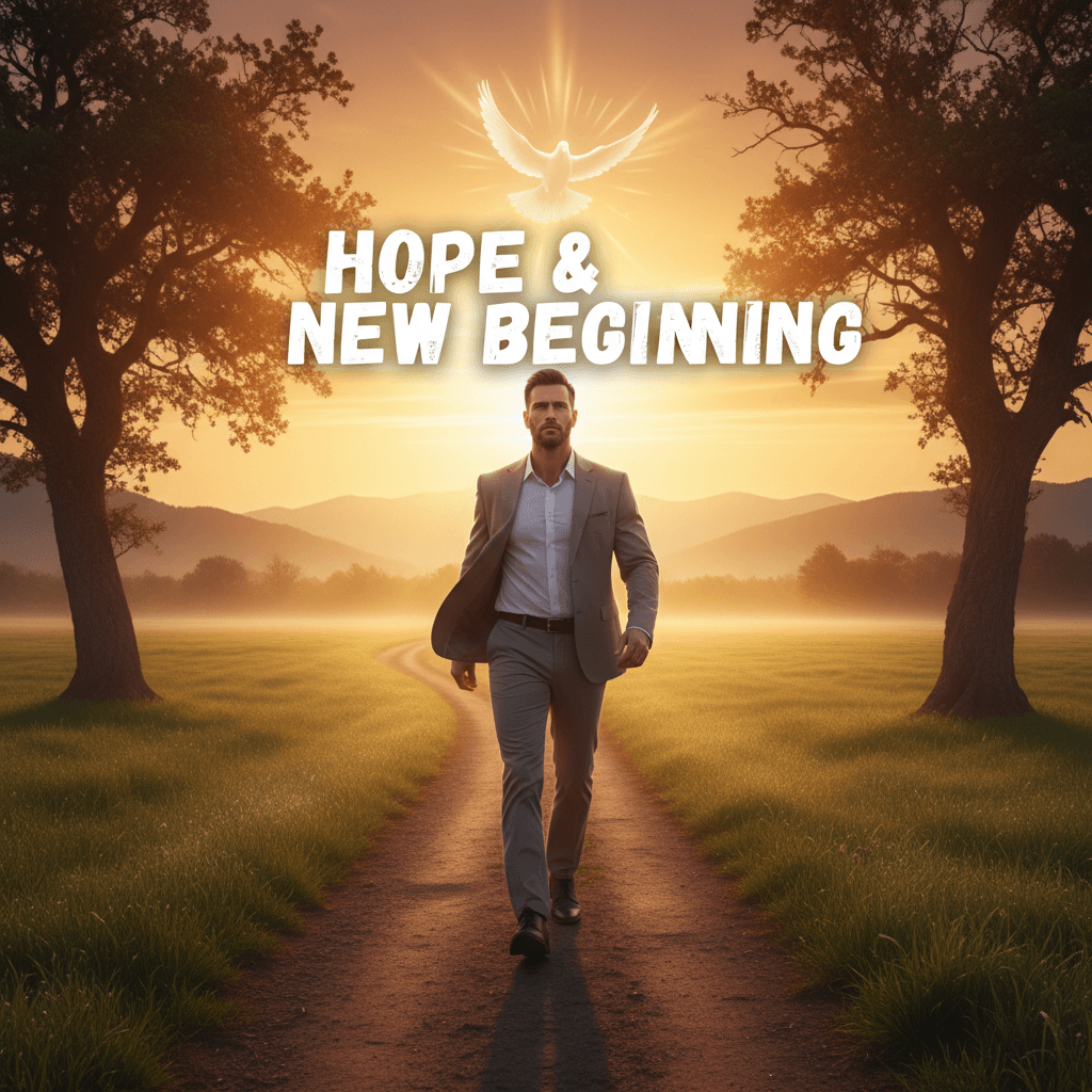 Man moving forward with confidence toward a new future in recovery